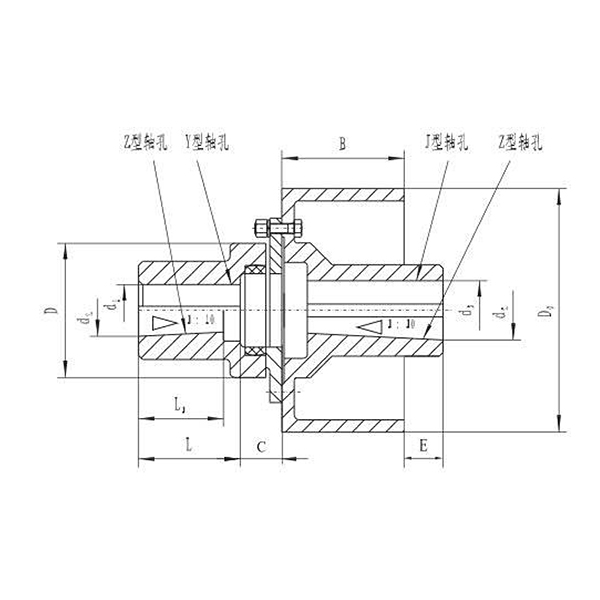 LMZ-II型帶制動(dòng)輪梅花形彈性聯(lián)軸器